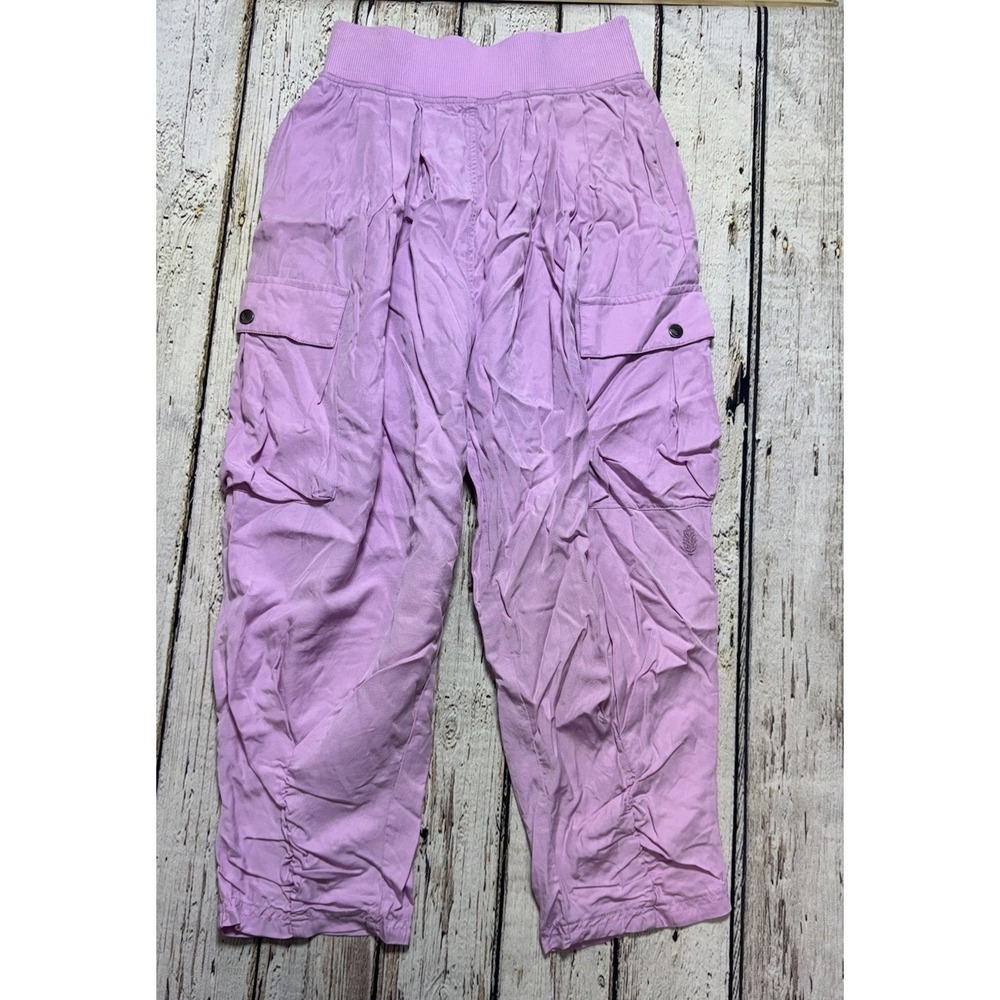Free People Movement Vapor Oversized Harem Cargo Jogger Pant Size XS Lilac Pink - Picture 4 of 9